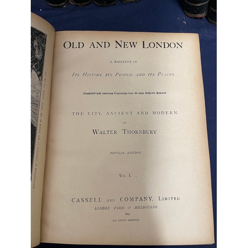 66 - 6 Volumes 19th century Old & New London by Walter Thornby Books + 2 Volumes of Greater London