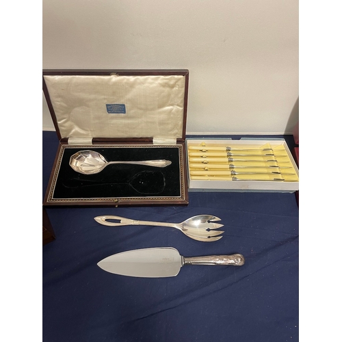 75 - Collection of Silver plated cutlery sets / flatware