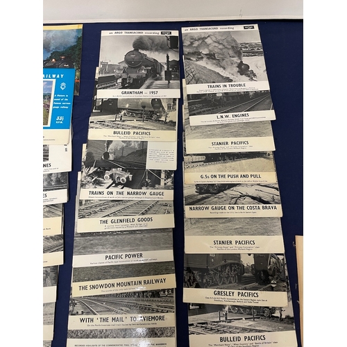 96 - Collection of vintage Locomotive / Steam Engine Records / Argo Tranascord