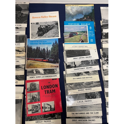 96 - Collection of vintage Locomotive / Steam Engine Records / Argo Tranascord