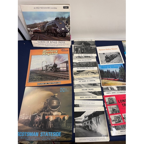 96 - Collection of vintage Locomotive / Steam Engine Records / Argo Tranascord