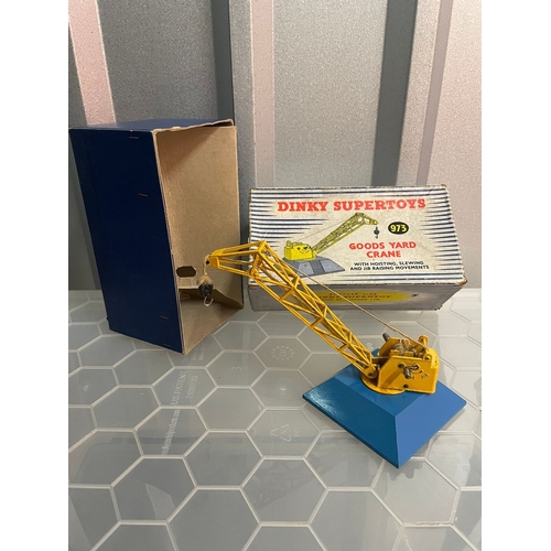 310 - Vintage 1960's Dinky Super Toys 973 Goods Yard Crane Die Cast Model in Box