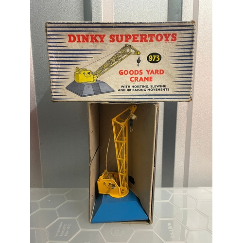 310 - Vintage 1960's Dinky Super Toys 973 Goods Yard Crane Die Cast Model in Box