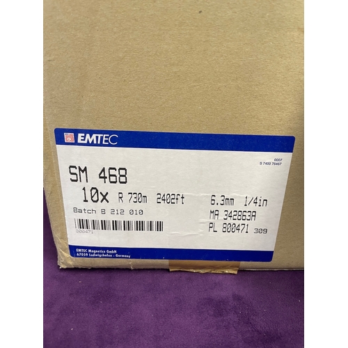 26 - Box of 8x New EMTEC SM 468 Reel to Reel Tapes