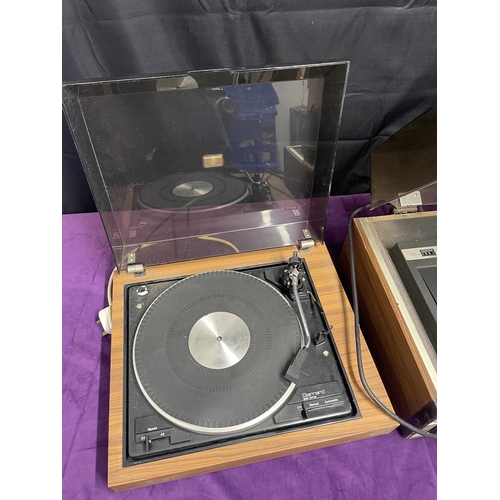 48 - Two vintage turntable systems inc Garrard