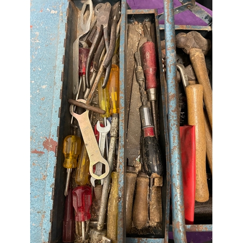 87 - Vintage tool box and contents