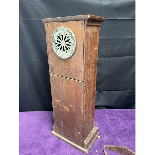 109 - French Antique Oak Cased Clock by Japy Freres - 14cm x 67cm x 27cm