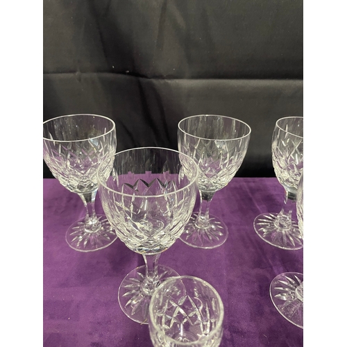 115 - Collection of Royal Brierley Wine (8) & Sherry (8) Cut Crystal Glasses