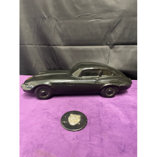 118 - Vintage Dartmouth Pottery Model of Jaguar E Type in black + badge