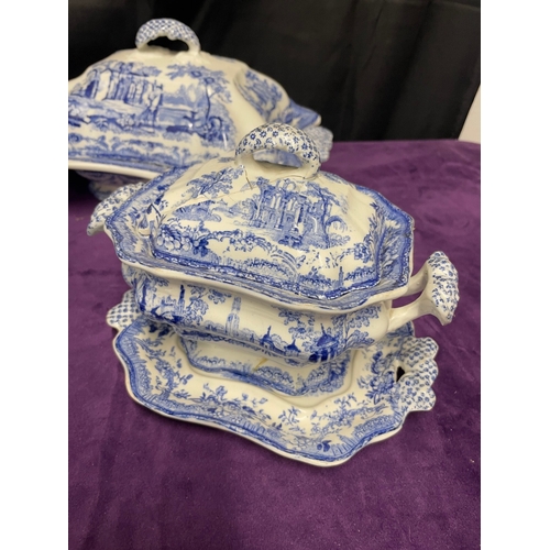 122 - 19th Century Blue & White Ironstone 