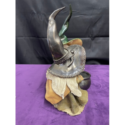 130 - Studio Pottery Two witches (possibly Clarecraft) Signed underneath - 24cm x 29cm