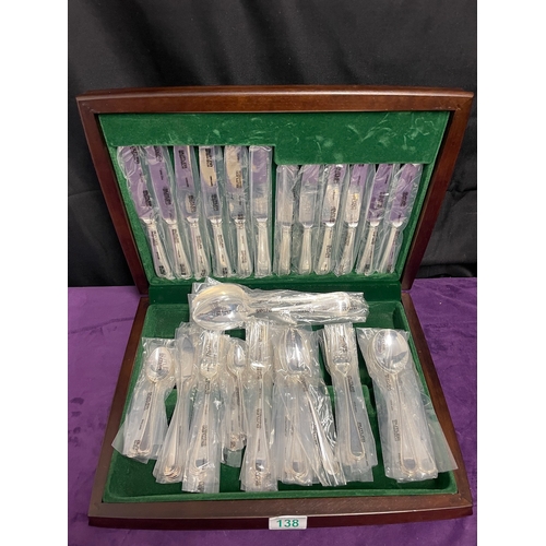 138 - Unused Silver Plate George Butler of Sheffield Cutlery Canteen of 62 Pieces