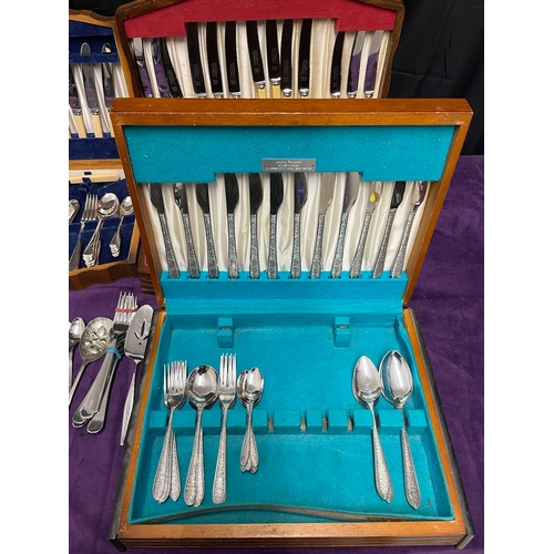 139 - Vintage Collection of Silver Plate / Stainless Cutlery Canteens + others