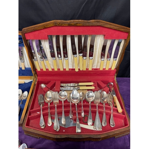 139 - Vintage Collection of Silver Plate / Stainless Cutlery Canteens + others