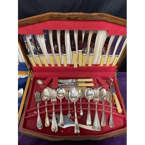 139 - Vintage Collection of Silver Plate / Stainless Cutlery Canteens + others