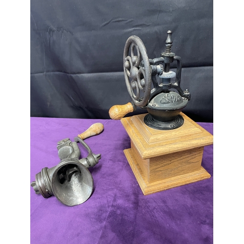 141 - Vintage styled Coffee Grinder + 1 other