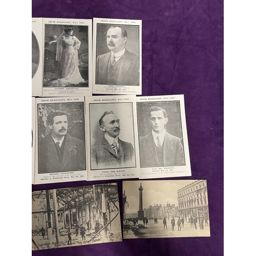 145 - Collection of 20 The Irish Rebellion The Easter  Rising Postcards showing key figures and aftermath ... 