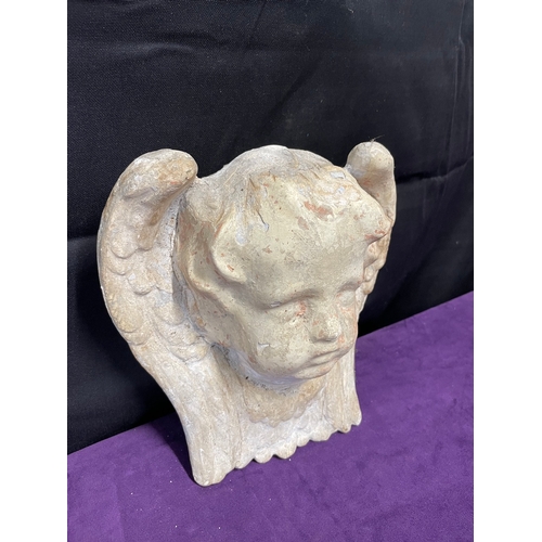 150 - Vintage Plaster Cherub Bust - 20cm x 23cm