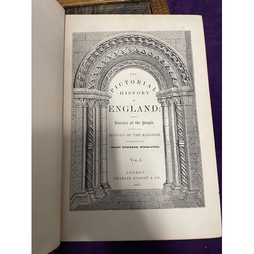152 - 1847 The Pictorial History of England Four Leather bound Complete 8 Volumes