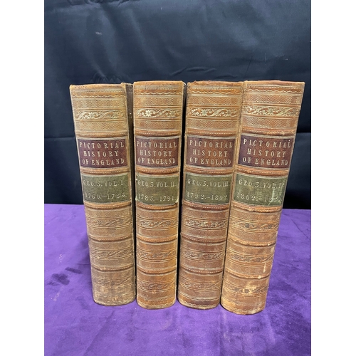 152 - 1847 The Pictorial History of England Four Leather bound Complete 8 Volumes