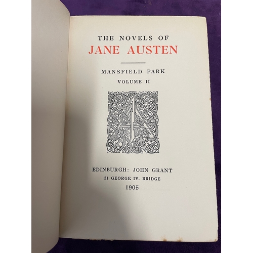 154 - 10 Volumes of The Novels of Jane Austen 1905 Edinburgh John Grant