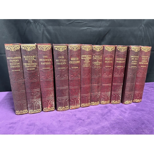 156 - Eleven Volumes of Charles Dickens Novels - Hazel, Watson & Viney