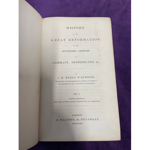 158 - Five Volumes of The History of the Great Reformation of the 16th Century - 1843 5th Edition by J H M... 