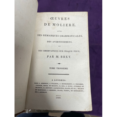 164 - Collection of 19th century leather bounds books inc Shakespeare, Watsons Theological Dictionary, Her... 