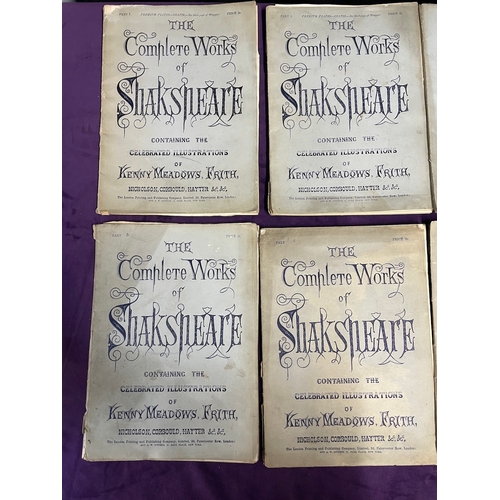 175 - 10 Volumes of The complete Works of Shakespeare - illustrated by Kenny Meadows Frith - 19th century