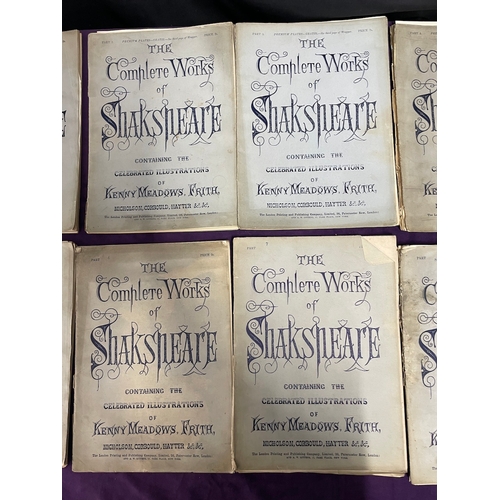 175 - 10 Volumes of The complete Works of Shakespeare - illustrated by Kenny Meadows Frith - 19th century