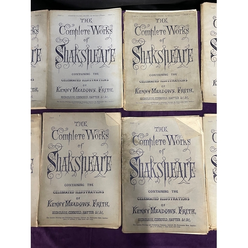 175 - 10 Volumes of The complete Works of Shakespeare - illustrated by Kenny Meadows Frith - 19th century