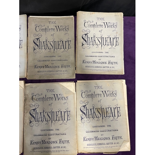 175 - 10 Volumes of The complete Works of Shakespeare - illustrated by Kenny Meadows Frith - 19th century