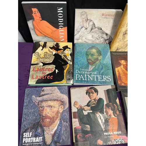 176 - Collection of artist reference books / impressionist artists / Picasso, Paula Rego, Monet, Van Gogh ... 