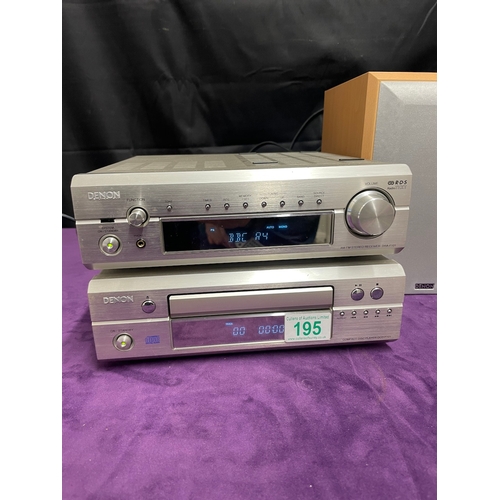 195 - Denon F101 CD player & Tuner Separates + Speakers + remote