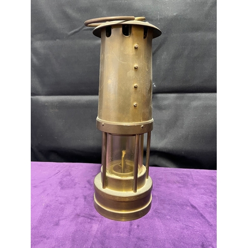 213 - Vintage brass E Thomas & Williams Miners Lamp