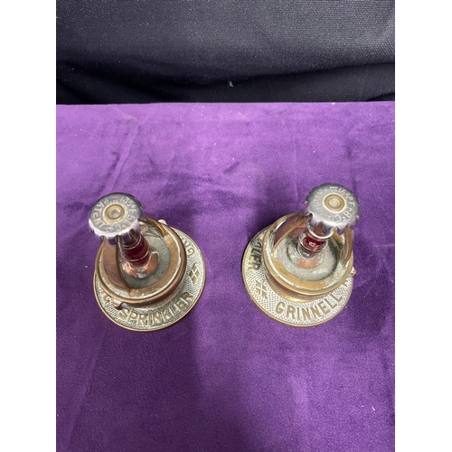 216 - Two vintage Brass Grinnell Automatic Sprinklers c1915