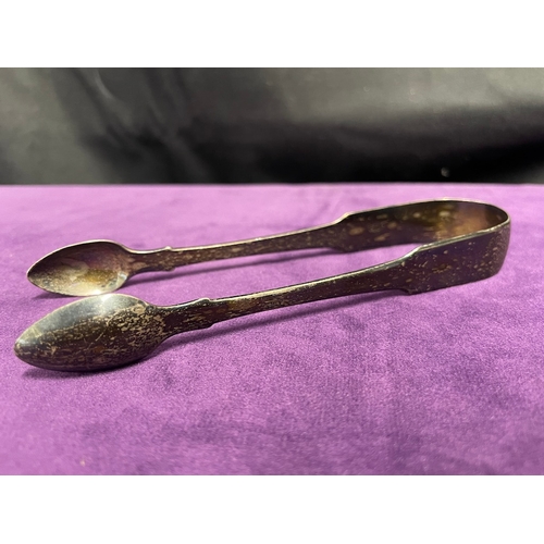 220 - Georgian Sterling Silver Sugar Tongs