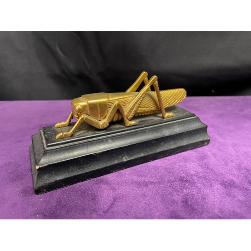 227 - Collection of vintage collectables inc Grasshopper Mascot Paperweight gilded cast bronze Grasshopper... 