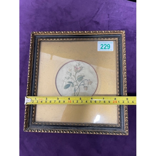 229 - 18th Century Framed Silk Embroidery - Signed Maria Cook 1778   - 23cm x 23cm