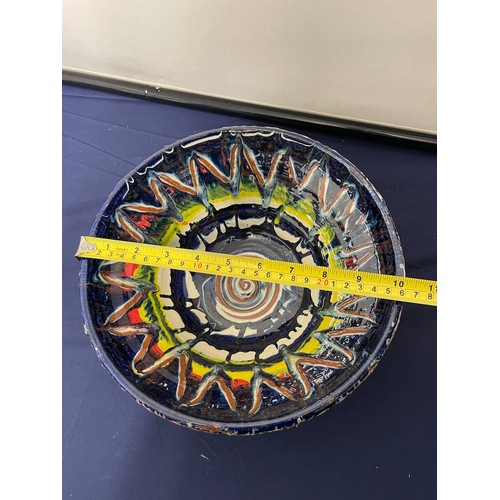 239 - Hand painted ceramic bowl signed