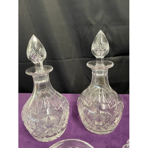 287 - Collection of quality Crystal wares including decanters, vases , bowls, including Stuart & Edinburgh... 