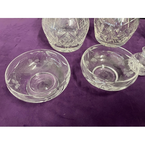 287 - Collection of quality Crystal wares including decanters, vases , bowls, including Stuart & Edinburgh... 