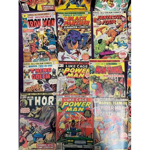 291 - A Collection of 1970's Marvel Comics inc Black Goliath, Luke Cage, Black Panther, Deathlok, Iron Man... 