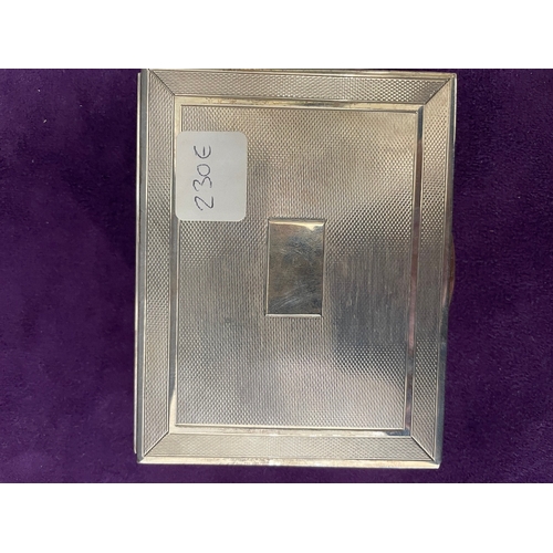 230E - Sterling Silver Cigarette Case - Birmingham 1962