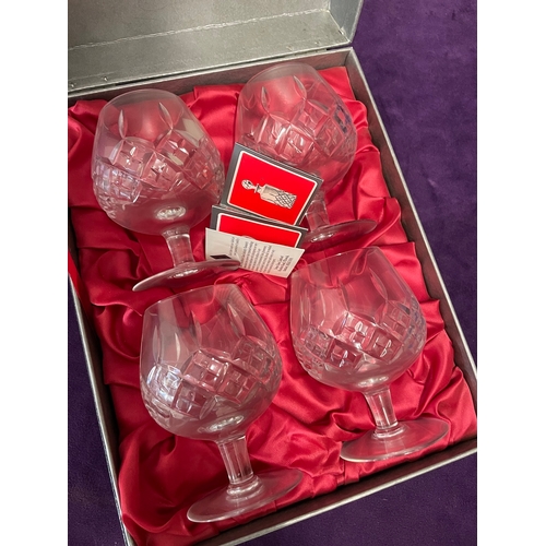 294 - Boxed Edinburgh Crystal Brandy Glasses