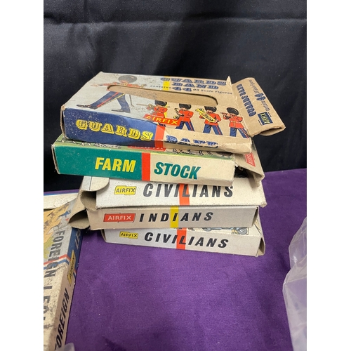 315 - Vintage Collection of boxed HO & 00 Scale Air Fix Figures inc Cowboys, Indian, Guard Band, Civilians... 