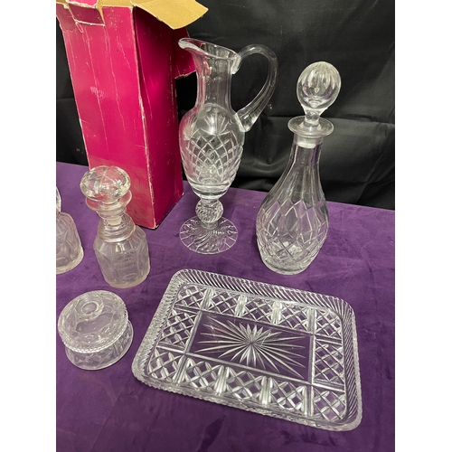 318 - Quantity of Crystal inc Decanters / Pourer + others