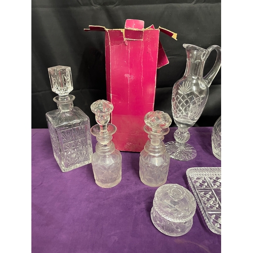 318 - Quantity of Crystal inc Decanters / Pourer + others