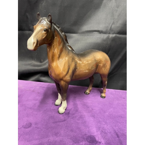 324 - 20th Century Beswick Appaloosa Stallion, Beswick Palamino, Beswick Black Foal + Beswick Clydesdale M... 