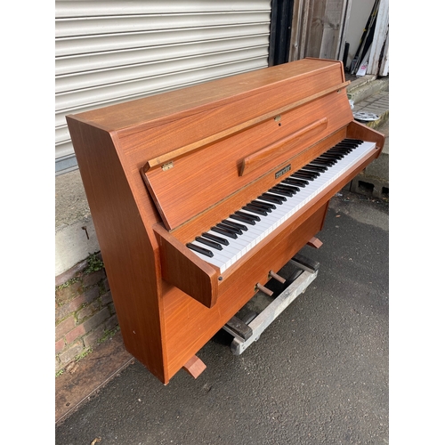 341 - Teak Zender Upright Piano with Schwander Action - 52